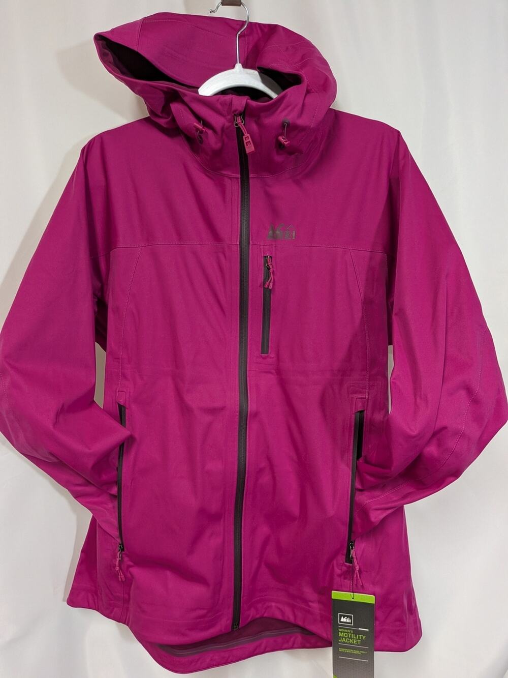 REI Motillity Back Country Rain Jacket Magenta Women's XL